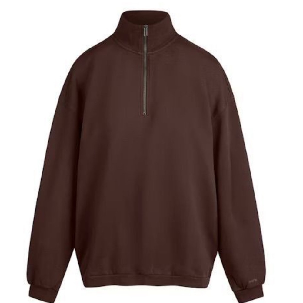 Skims boyfriend oversized half zip NWT
